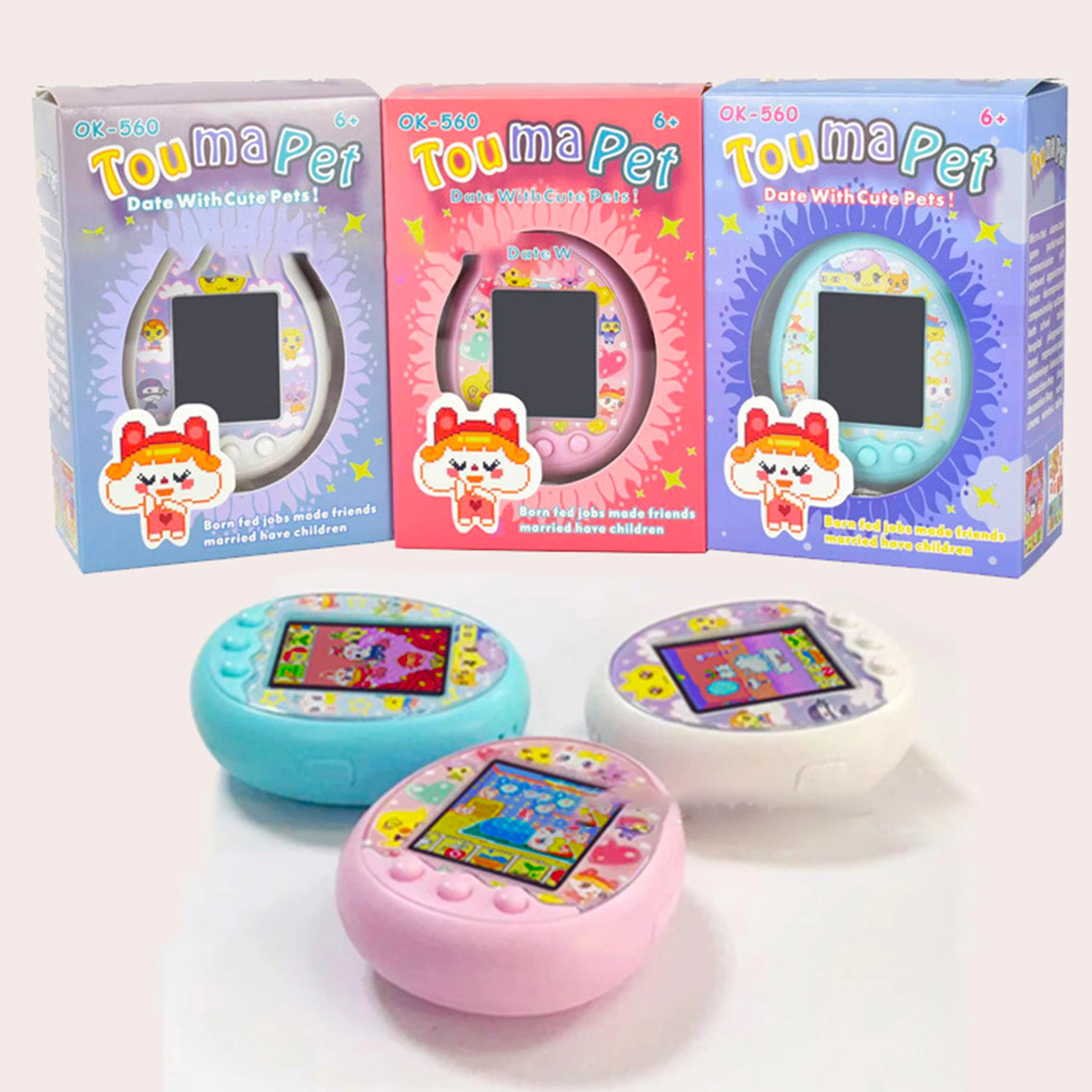 Tamagotchis Funny Kids Electronic Pets Toys Nostalgic Pet In One Virtual Cyber Pet Interactive Toy Digital Screen E-pet Color HD