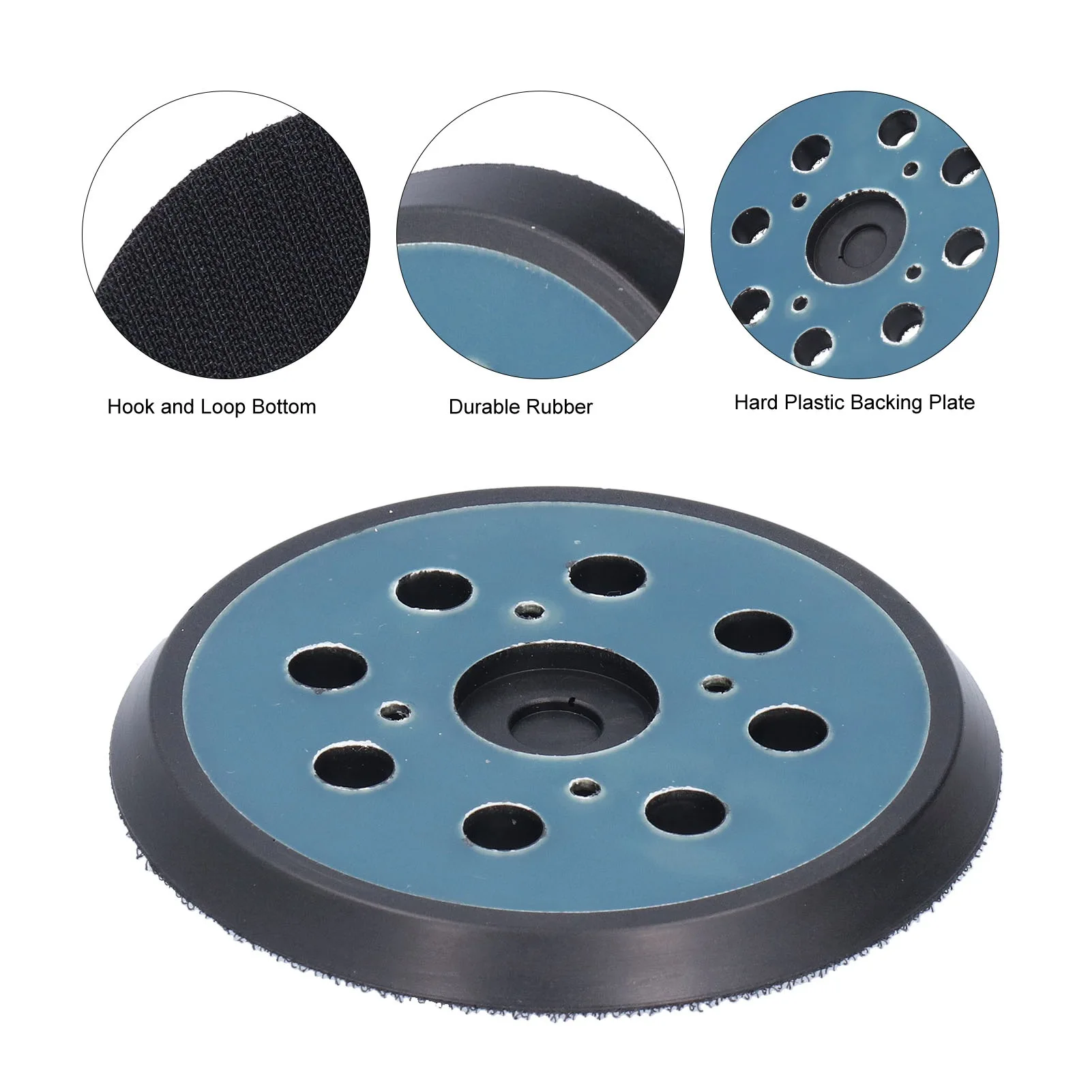 

Sander Backing Pad Replacement Sander Backing Pad Replacement Hook and Loop Orbital for Sanding Machine 8 Hole 4 Eye 5in