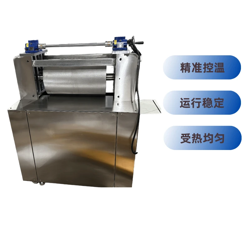 Heating roller press, leveling and laminating machine, traction and drawing material bronzing and gluing machine
