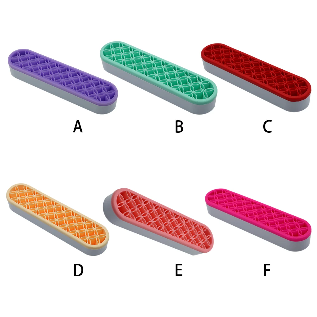 Silica Gel Waterproof Makeup Brush Holder For Convenient Storage Stylish Cosmetic Storage Box green