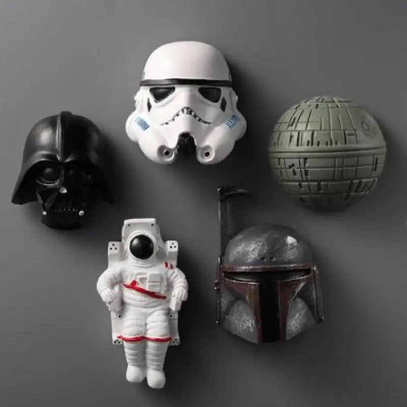 Star Wars Numerical Accessories Magnet Refrigerator Magnet Souvenir Samurai Helmet Astronaut Planet Home 3D Ornament Gift