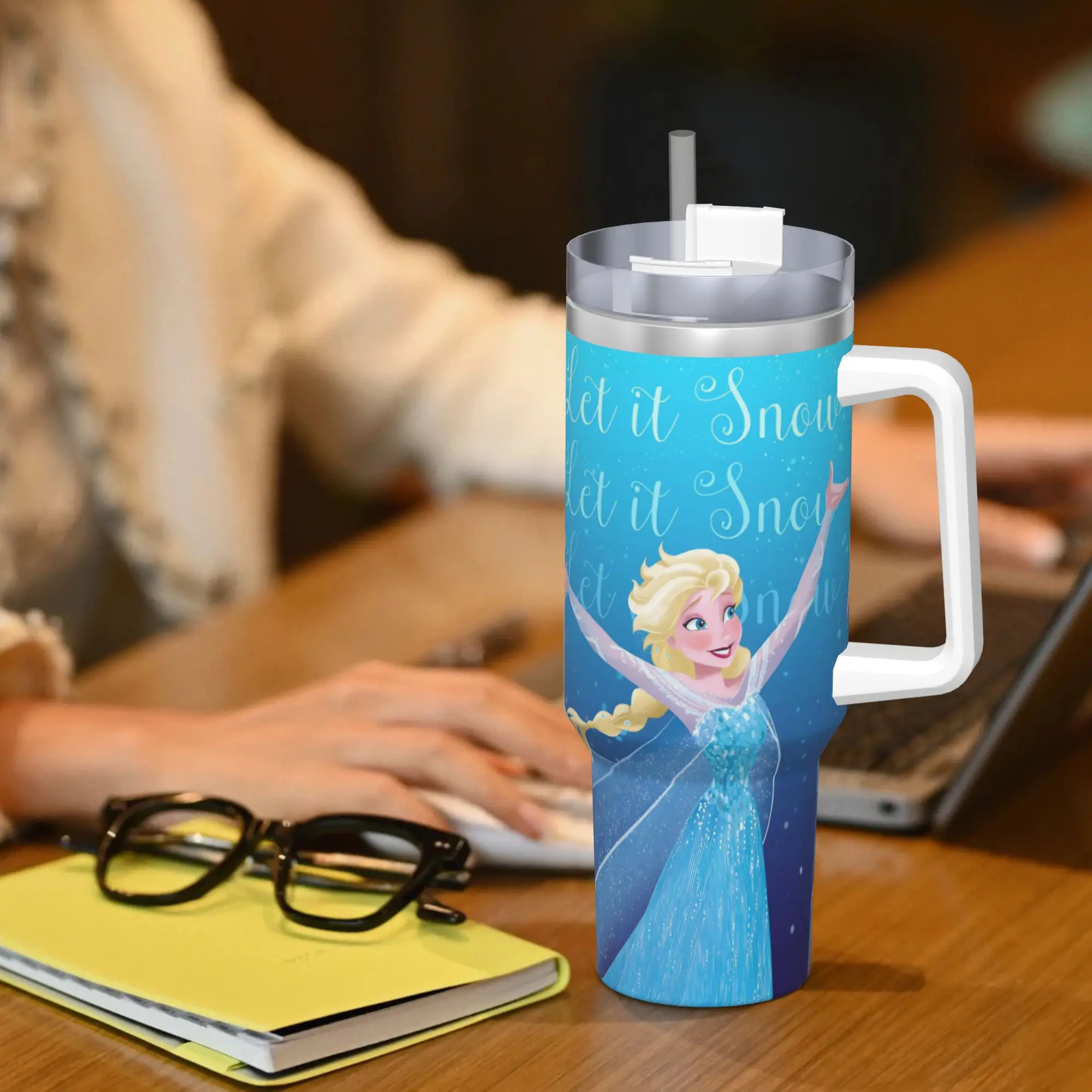 بهلوان من الفولاذ المقاوم للصدأ كوين F-فروزن الأميرة إلسا أكواب حرارية مانعة للتسرب أكواب باردة وساخنة كوب تصميم السفر زجاجة ماء