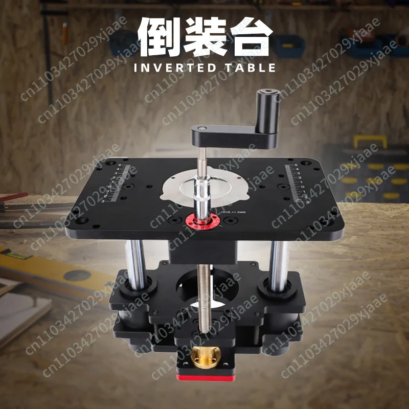 2026 hot sale L Woodworking Router Lift System And Aluminum Top Plate For 65mm 69mm Diameter Motors Workbench Trimmer Engraving