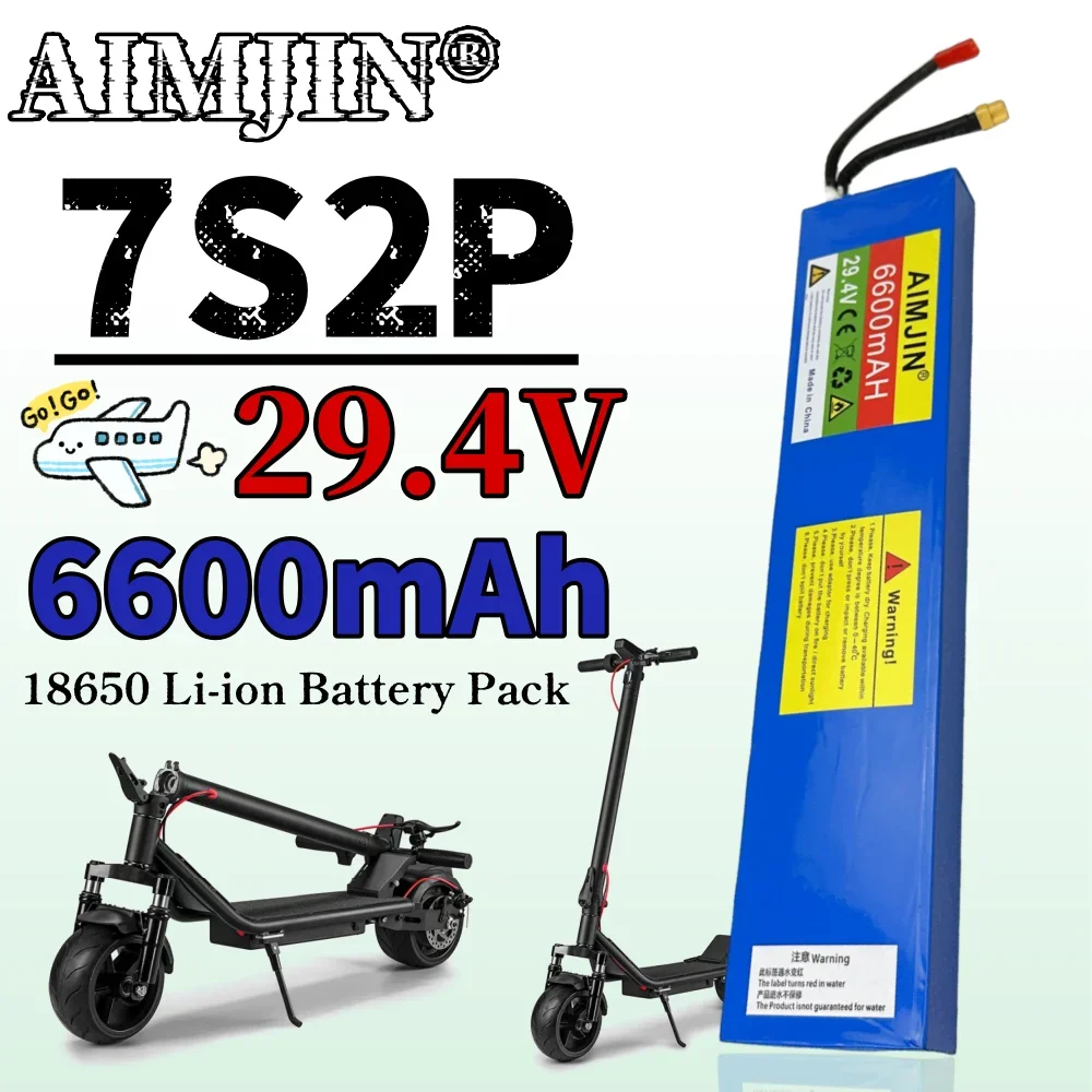 

7s2p 29.4V 6.6ah 18650 Battery Lithium Ion Battery 29.4V 6600Mah for Electric Scooters Balancing Scooter