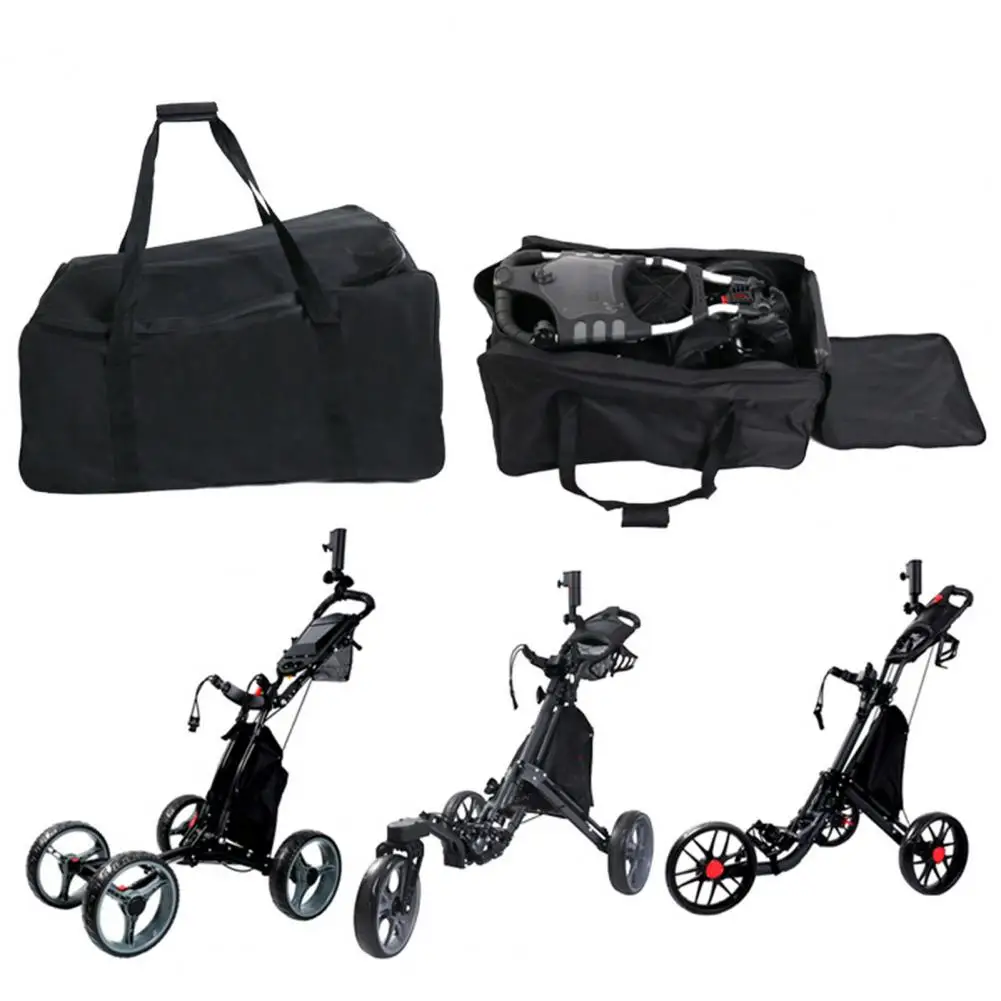 Easy Carry Golf Bag Heavy-duty Golf Push Cart Bag Organizer Capacity Folding Carts Cover Protector Versatile Nylon for Travel