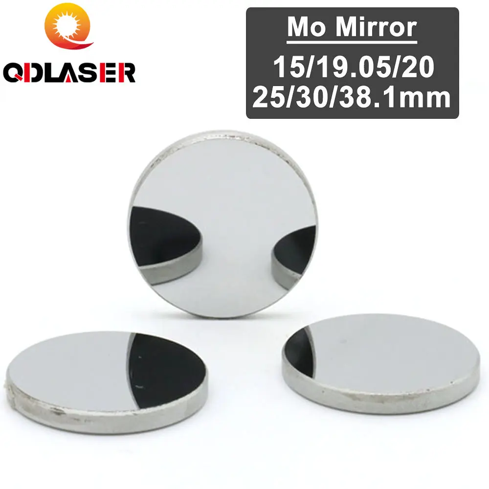 QDLASER Co2 Laser Reflect Mirror Dia. 15 19.05 20 25 30 38.1mm Mo Laser Mirror For Co2 Laser Engraving And Cutting Machine