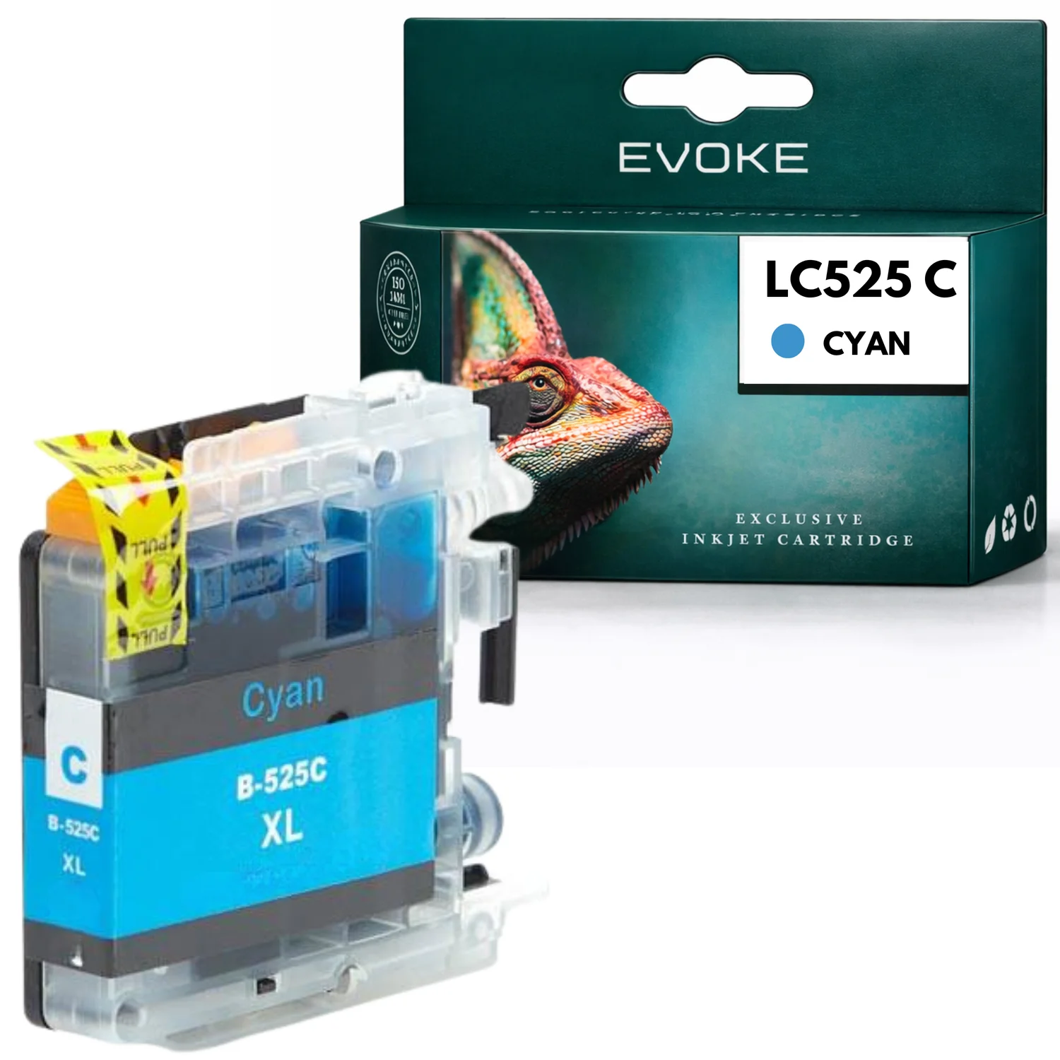 Evoke compatibele inkt voor Brother Lc-525Xlc Lc525Xlc Lc-525Xl Lc525Xl cyaan Dcp-J100 Mfc-J200 Dcp-J105