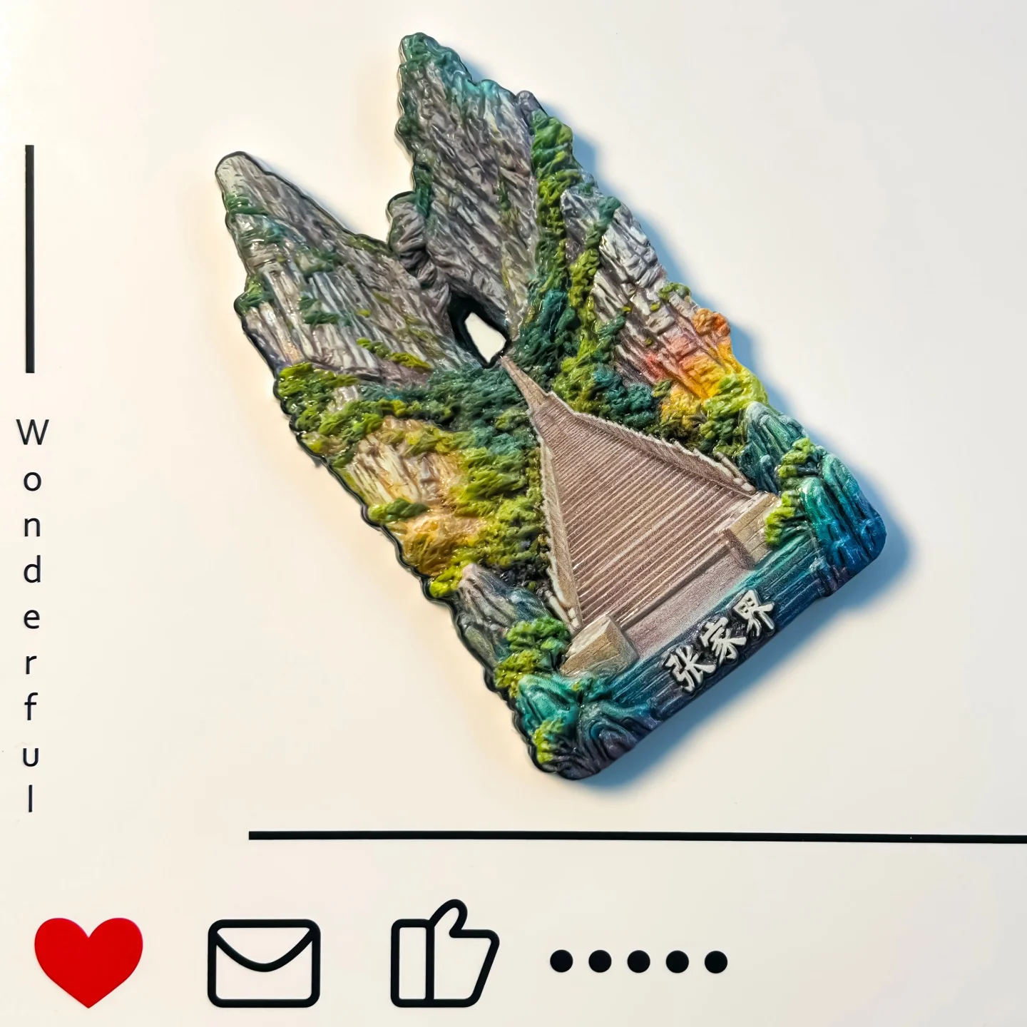China, Hunan, Zhangjiajie, natural landscapes, Tianmen Mountain, Tianmen Cave, tourist souvenirs, refrigerator stickers