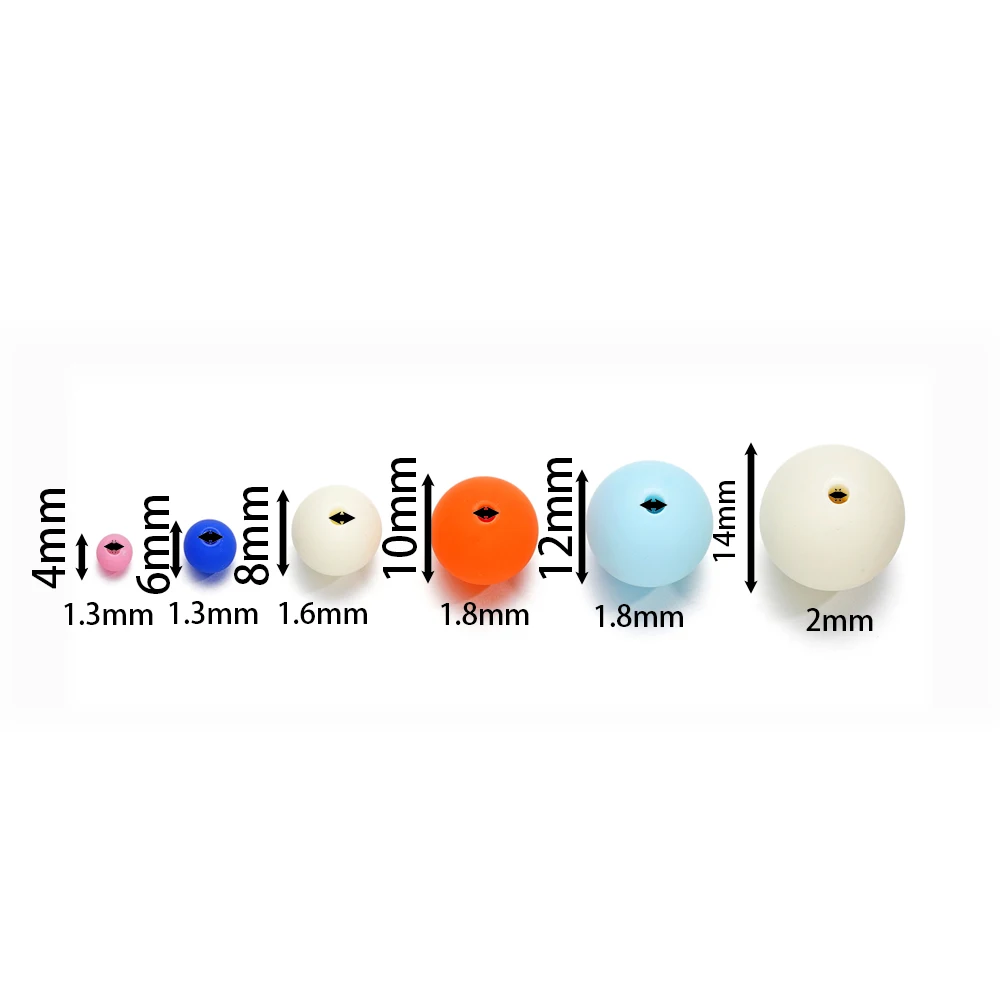 30/100pcs 6-12mm Acrylic Imitation Silicone Beads Colored Round Spacer Beads for Bracelet Necklace DIY Jewelry Making Findings