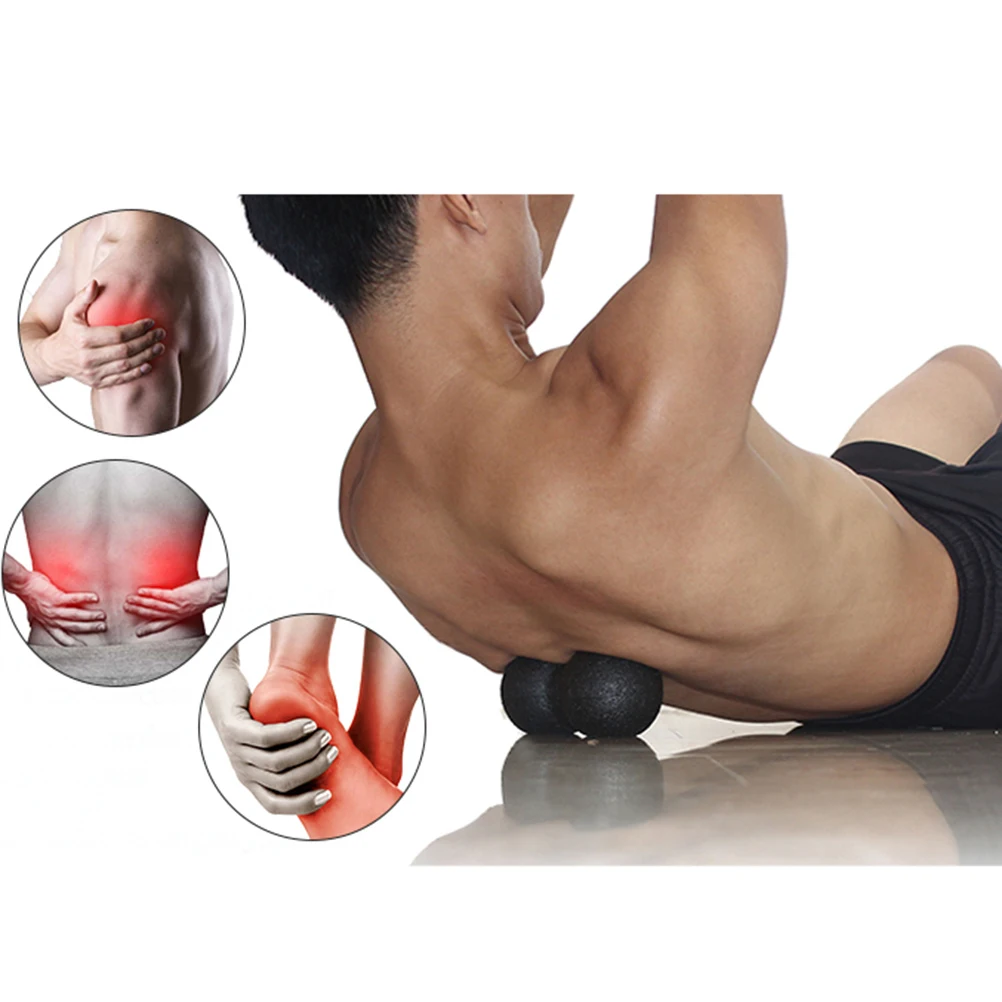 

2Pcs Peanut Massage Ball for Greater Support in Rehab Physical Therapy and Sports Medicine Black Peanut Massage Ball