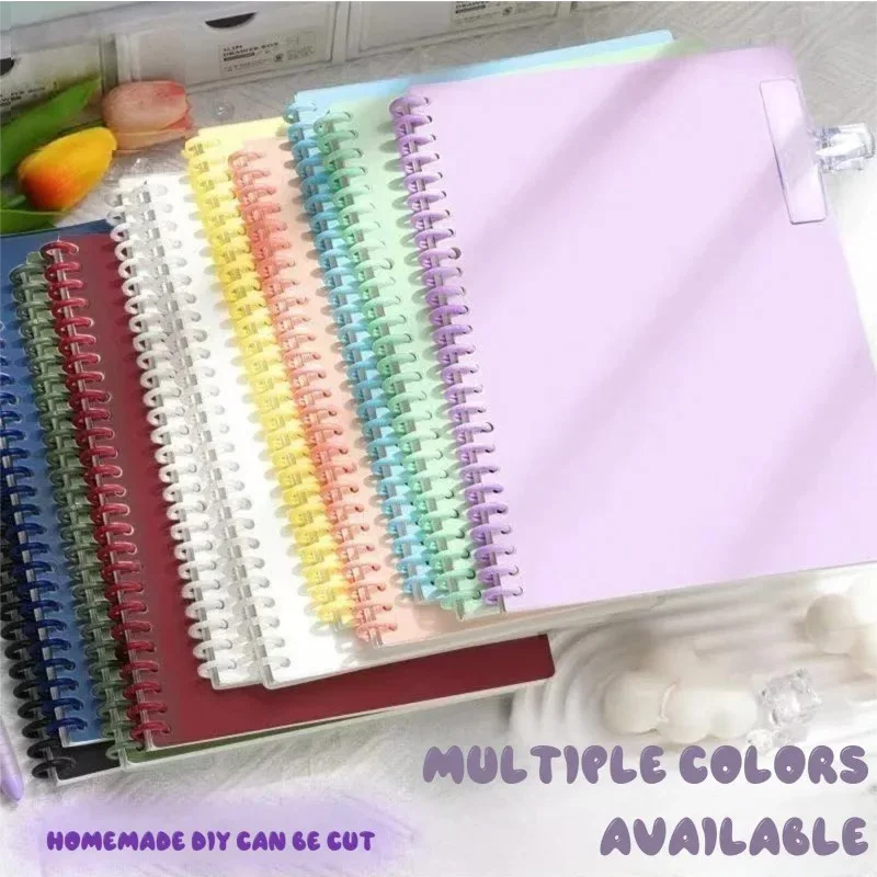 60 Sheets Underline Binder A5 Sheet A5 Removable Spiral Notebook Macaron Aesthetic Notebooks for Students BJB04