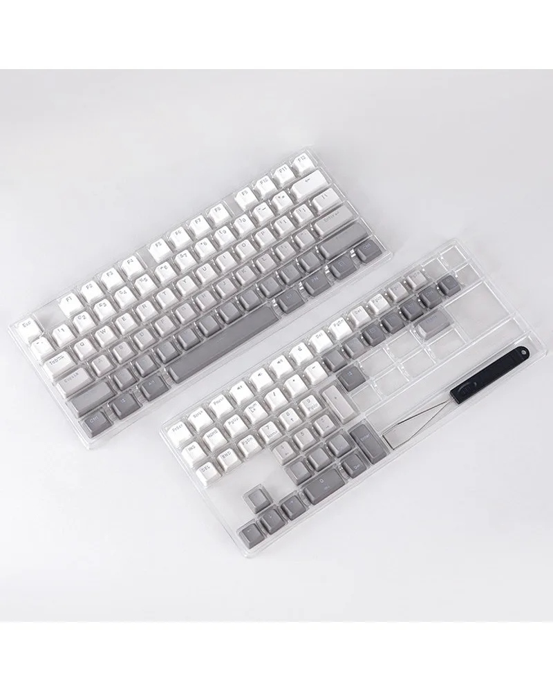 Keycap OEM height polar day two-color immersion PBT positive engraving 64/68/84/87/98 dust side engraving gradual change