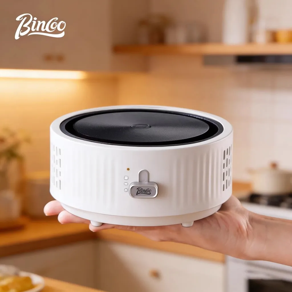 Bincoo 500W Electric Coffee and Water Warmer Specifically for Moka Pot Use at Home Two Heat Levels Versatile and Efficient