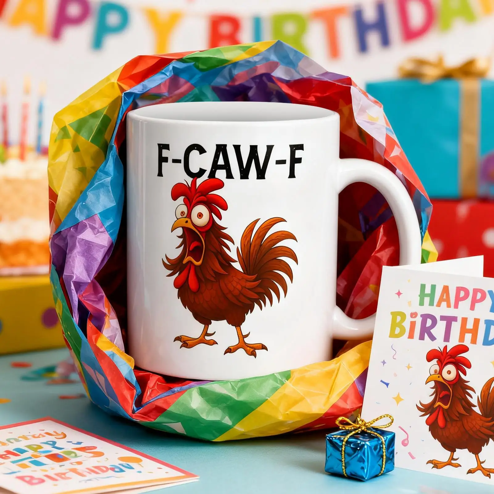 Funny Chicken Coffee Mugs 12oz Humor Rooster Ceramic Cup Novelty Mug Drinkware For Tea Hot Cocoa Milk Juice Cold Drinks