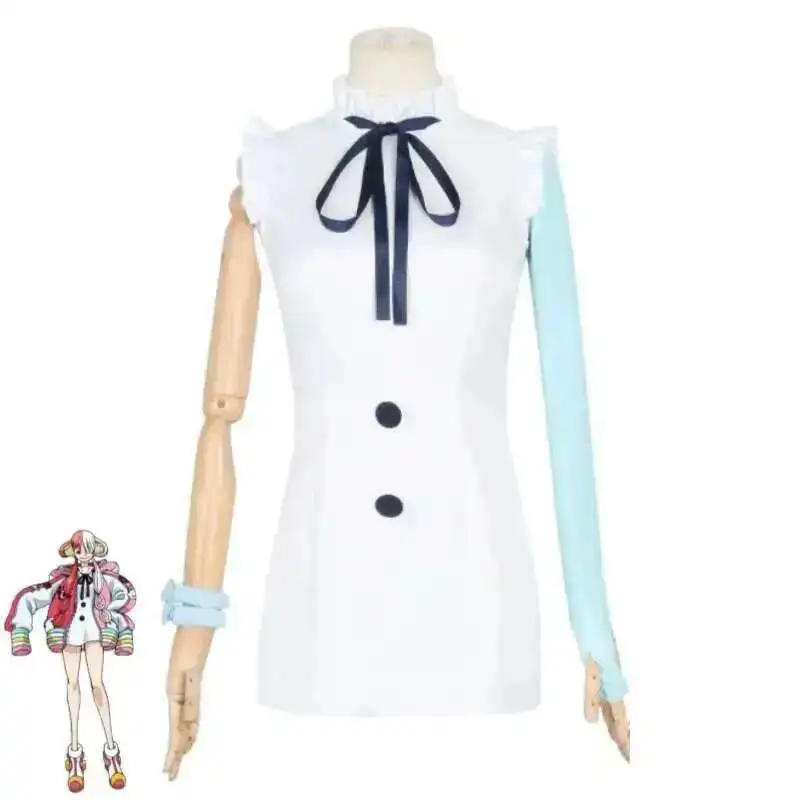 Anime Uta Theatre Version Movie Film Red Daughter Of Shanks Cosplay Costume Wig Wings Shoes Headphone Adult Child Halloween Suit view 2