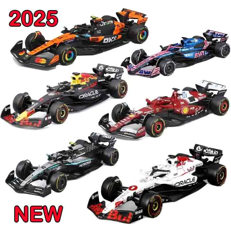 Bburago 1:43 F1 ريد بول RB21 2025 محطة يابانية بيضاء # 1 Verstappen # 22 لعبة مجسمة مصنوعة من خليط معدني لسيارة يوكي تسونودا قابلة للتجميع #1