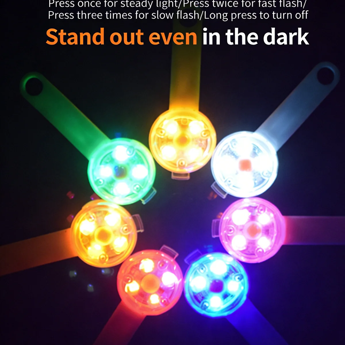 1 Pc Waterproof LED Pet Light Pendant USB Rechargeable Dog Cat Safety Night Walking Light 3 Modes 8H Battery Life
