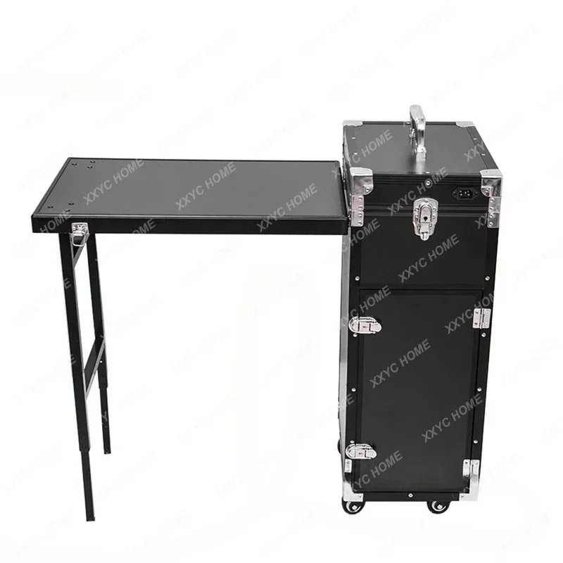 Portable Makeup Artist Nail Tables Foldable Nail Manicure Table Furniture Creative Multi-function Pull Rod Makeup Table Bu