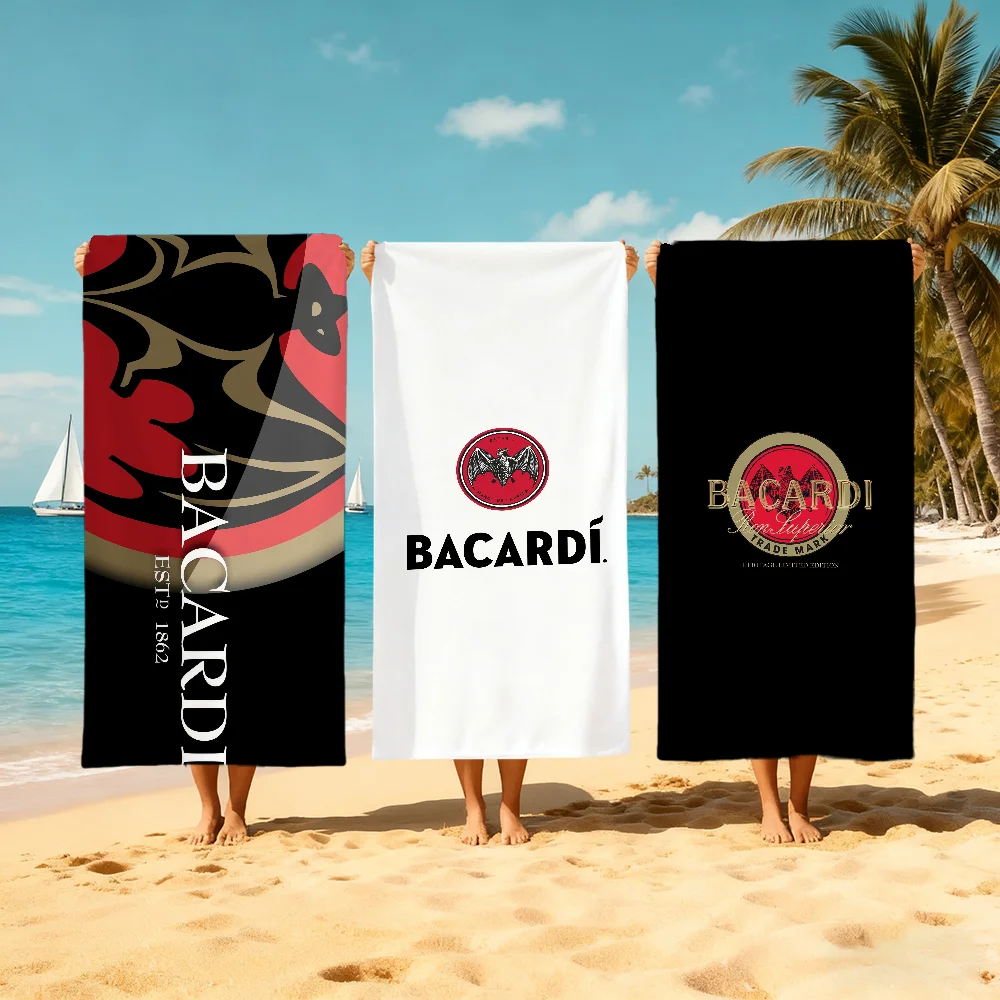 B-Bacardis Logo Luxury H-Hanging Towel Beach Quick Dry Soft Pool Towels Gift for Travel Gym Shower Camping Sports