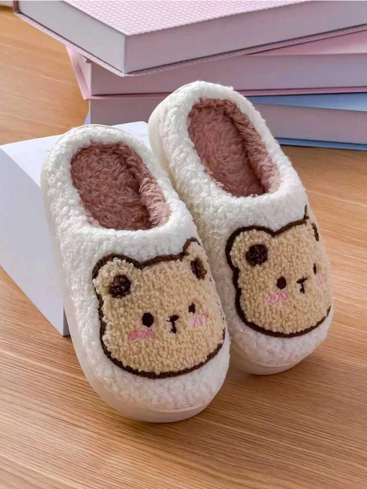 

2025 New Winter Wool Slippers Fashion and Simple Autumn and Winter Indoor Warm Slippers for Men and Women