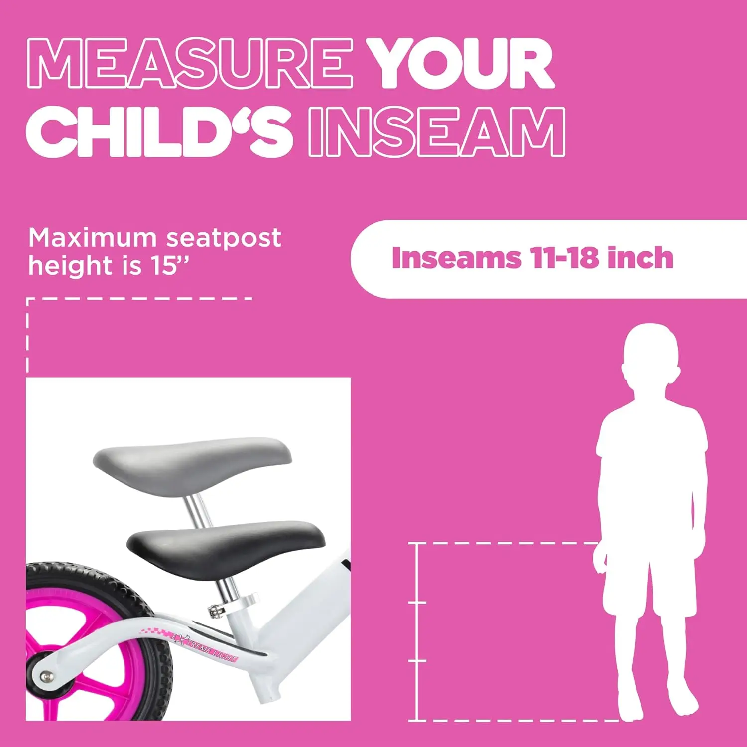 Aluminum Balance Bike for Kids and Toddlers - Lightweight No Pedal Training Bicycle - Bikes for 2-5 Years Old, Pink