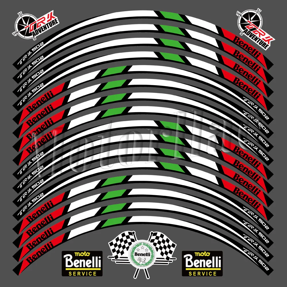 Motorrad Reflektierender Felgenaufkleber, Nabenstreifen, Zubehör, Wasserdicht für Benelli TRK 502 TRK502 trk 502 2023 – Detail 5