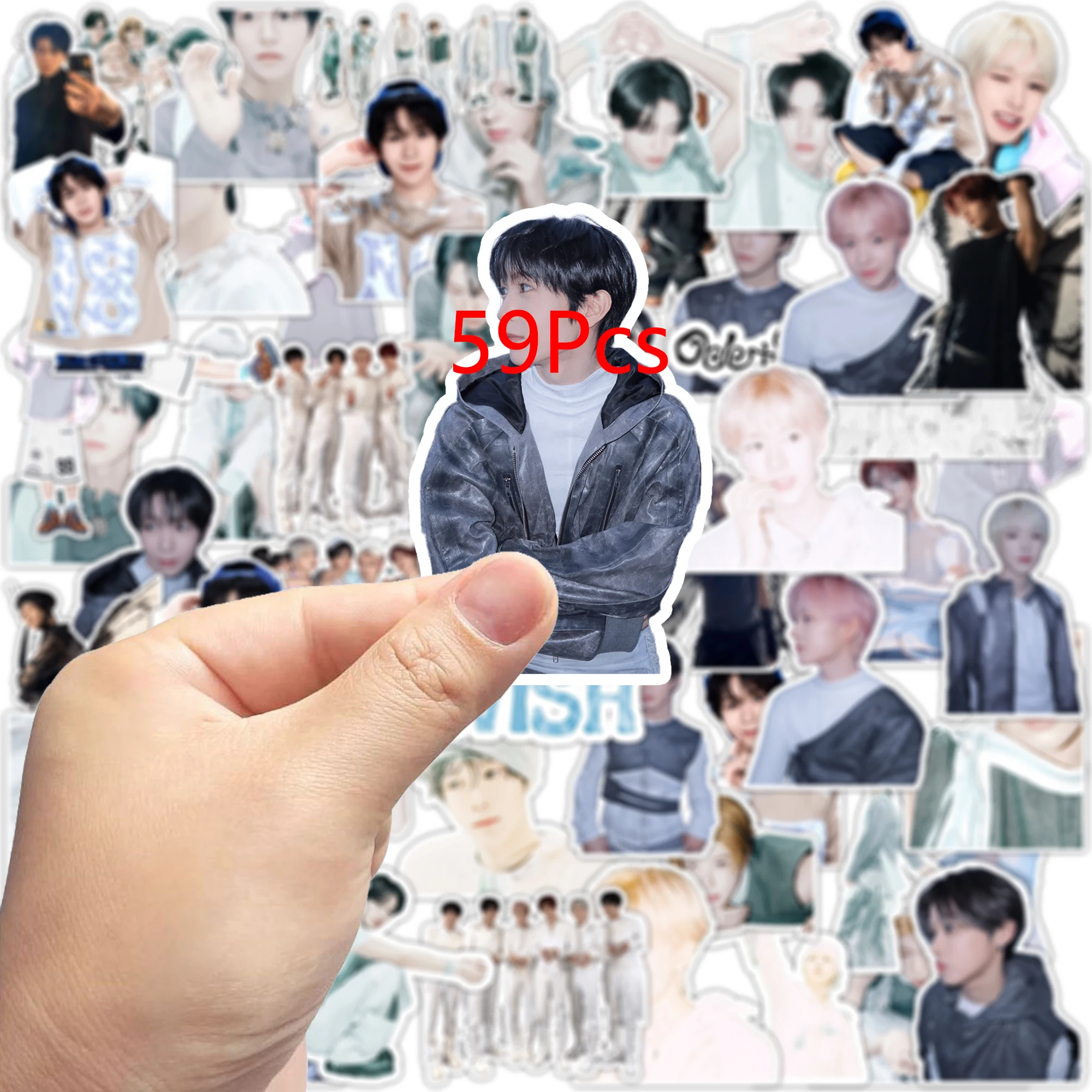 590Pcs KPOP Collection Decals Cartoon Waterproof Stickers Durable Adhesive Stickers Car Ornament