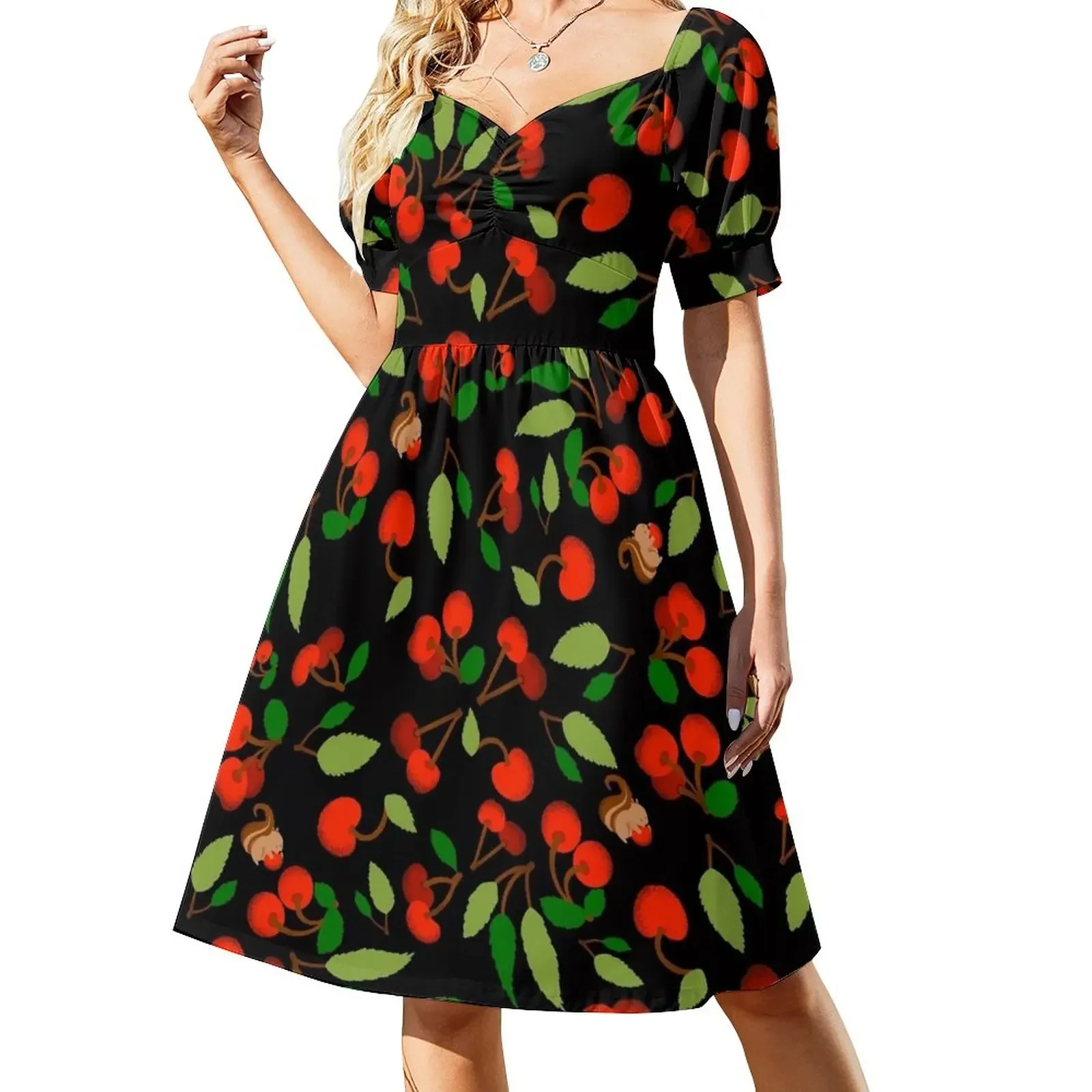

Cherry Field Short-Sleeved Dress Bride dresses clothes for woman