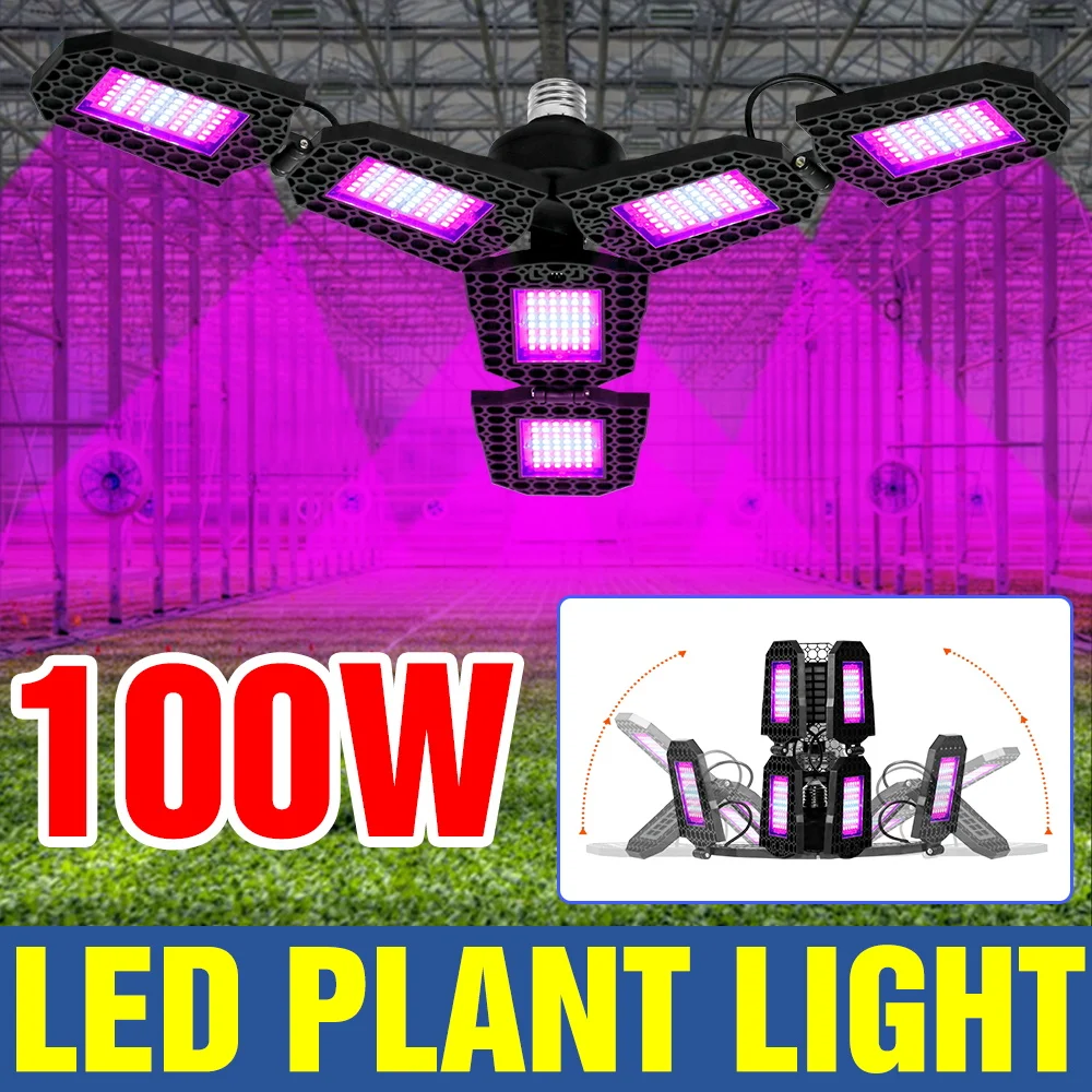 

100 Вт полный спектр заполняющих светильников для растений, светодиодная лампа для выращивания растений, 220 В, деформируемая тепличная палатка, гидропонные лопатки, суккуленты, выращивание в помещении