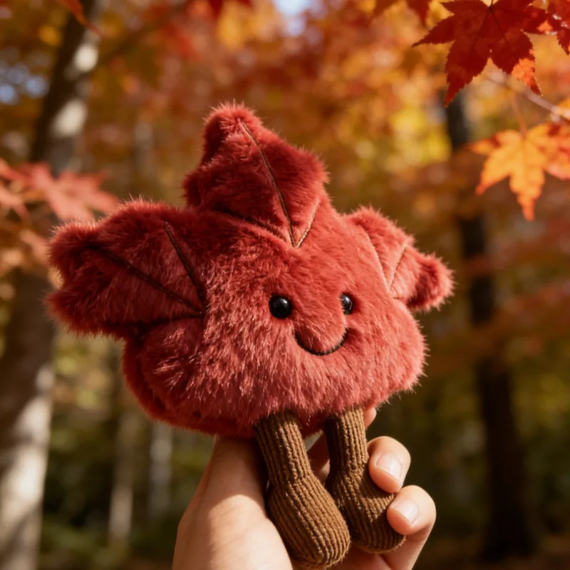 Neuer Kanadischer Ahornblatt-Plüsch-Anhänger, Niedliches Stofftier-Schlüsselanhänger, Taschen-Deko