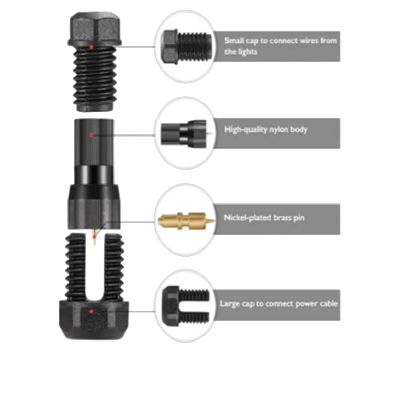 20 PCS Connection Free Low Voltage Landscape Light Cable 12-18 Gauge Wire Connectors for LED Yard Garden Spotlights