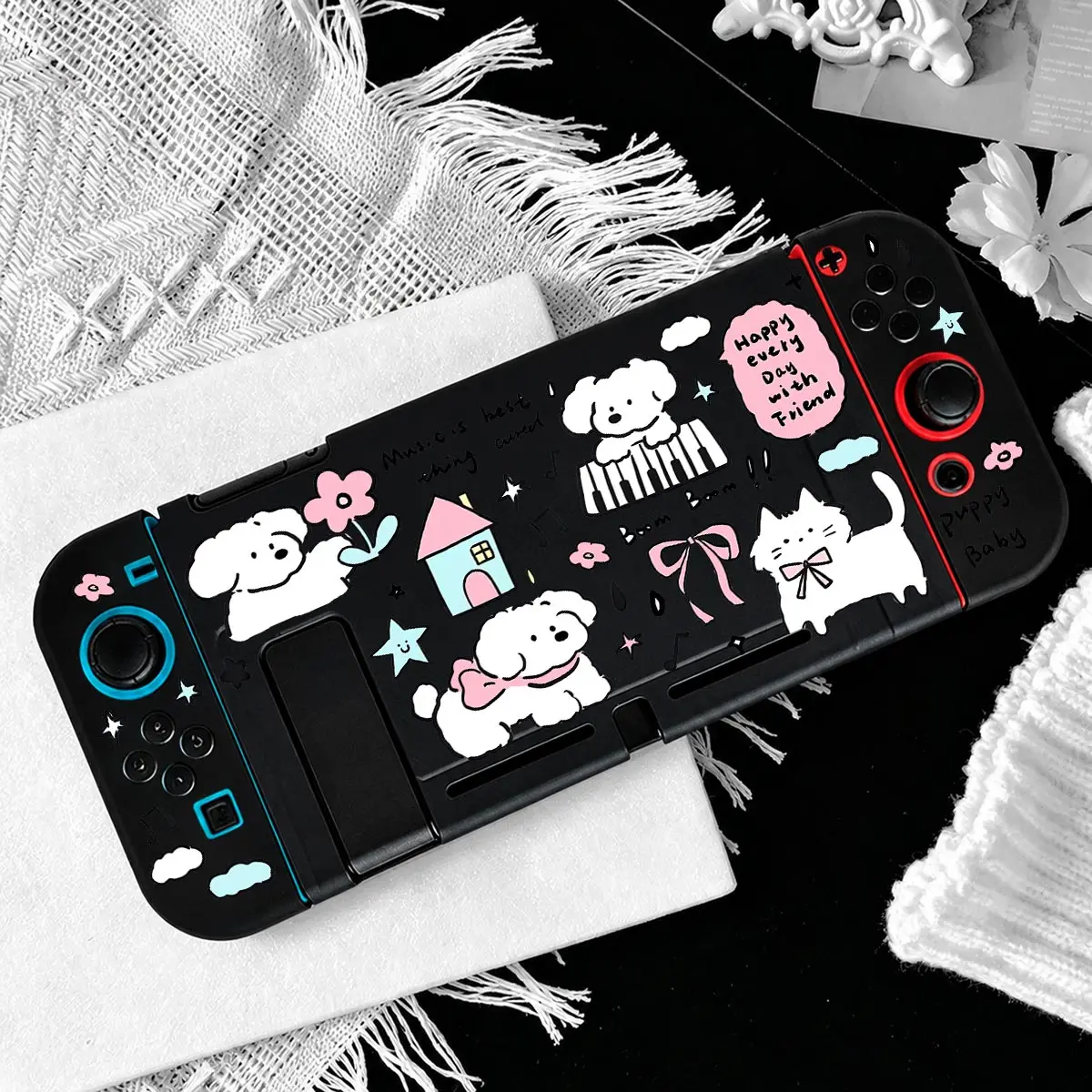 Ultra-slim Shock-absorbing Case Anti-Scratch Shell Protector for Nintendo Switch NS Game Console TPU Split Protective Case