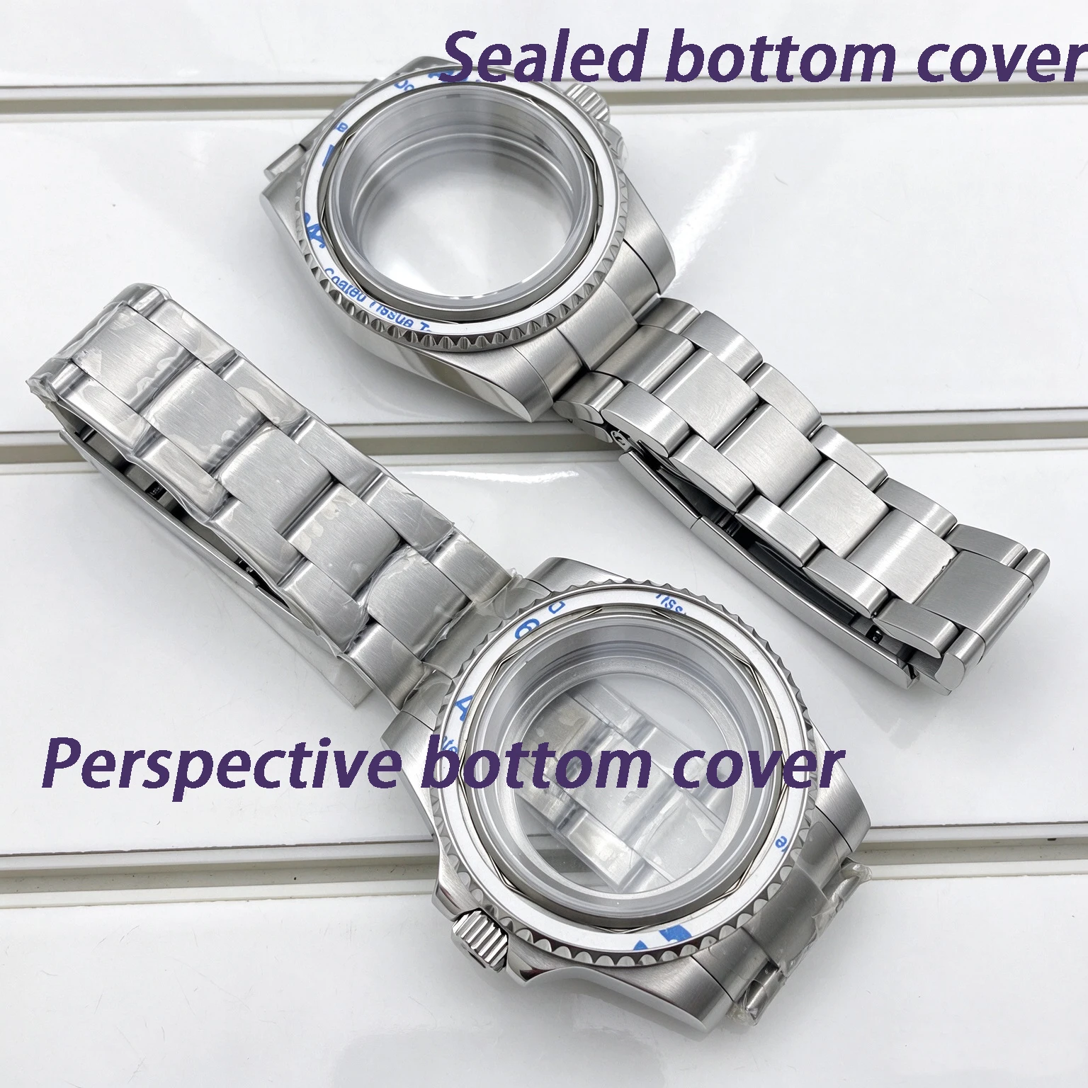40mm Stainless Steel Case Strap NH35 Watch Case. Suitable for NH34, NH35, NH36 / 8215, DG2813, ST1612 Watch Case Ceramic bezel