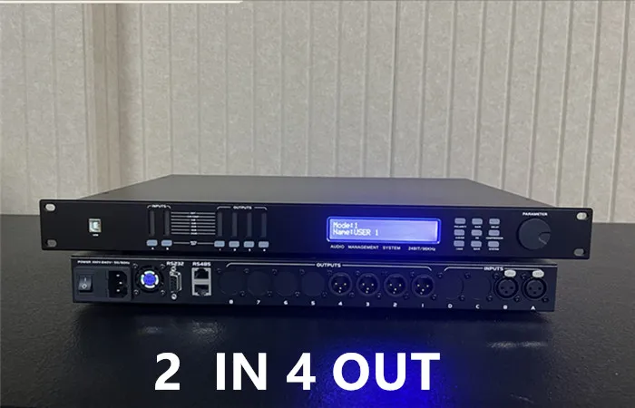 4 في 6 خارج MK-4600 مكبر صوت لمرحلة الأداء الاحترافي KTV كاريوكي معالج الصوت الرقمي الاحترافي