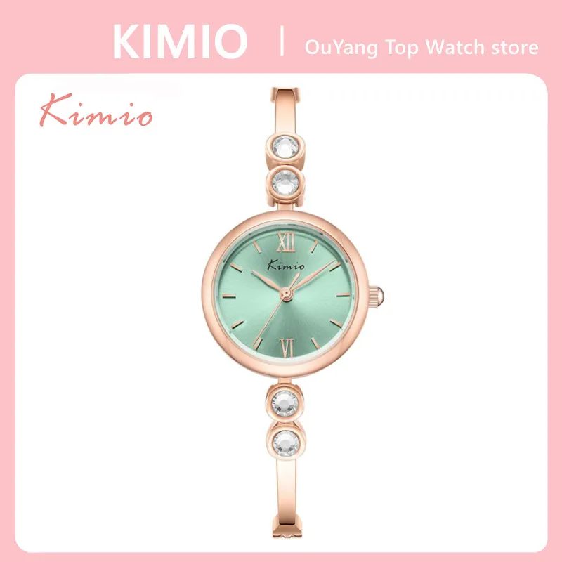 

KIMIO Alloy Round Women Watch Sunray Dial Shiny Diamonds Strap Waterproof Fashion Lady Watch Ladies Clock Girl Relogio Feminino