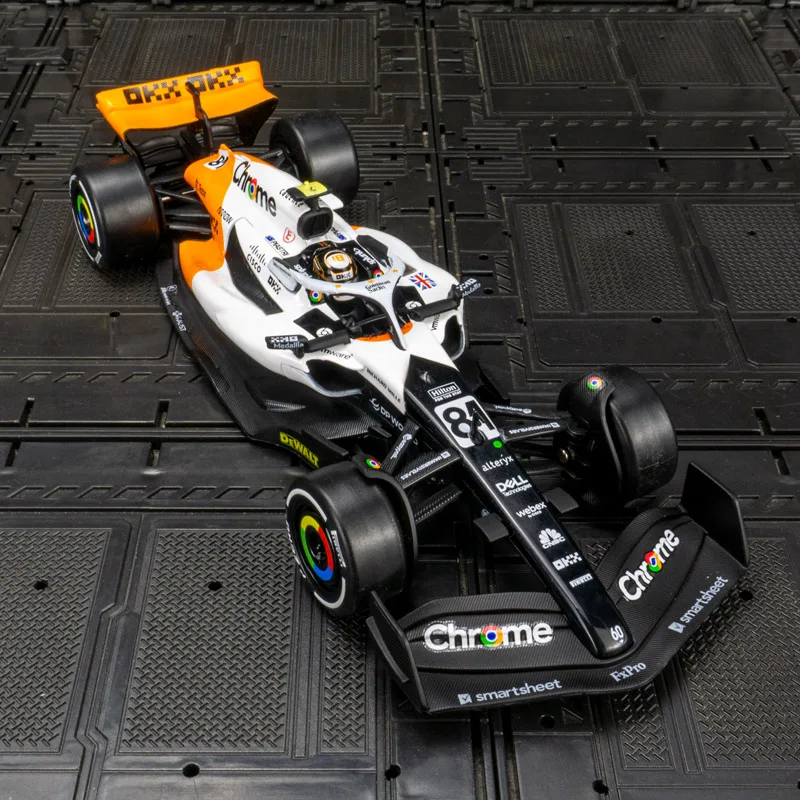 CCA 1:24 Mclaren MCL60 Moroccan Racing Formula F1 Rally Alloy Car Model Ornament Collection, Gift for Boys