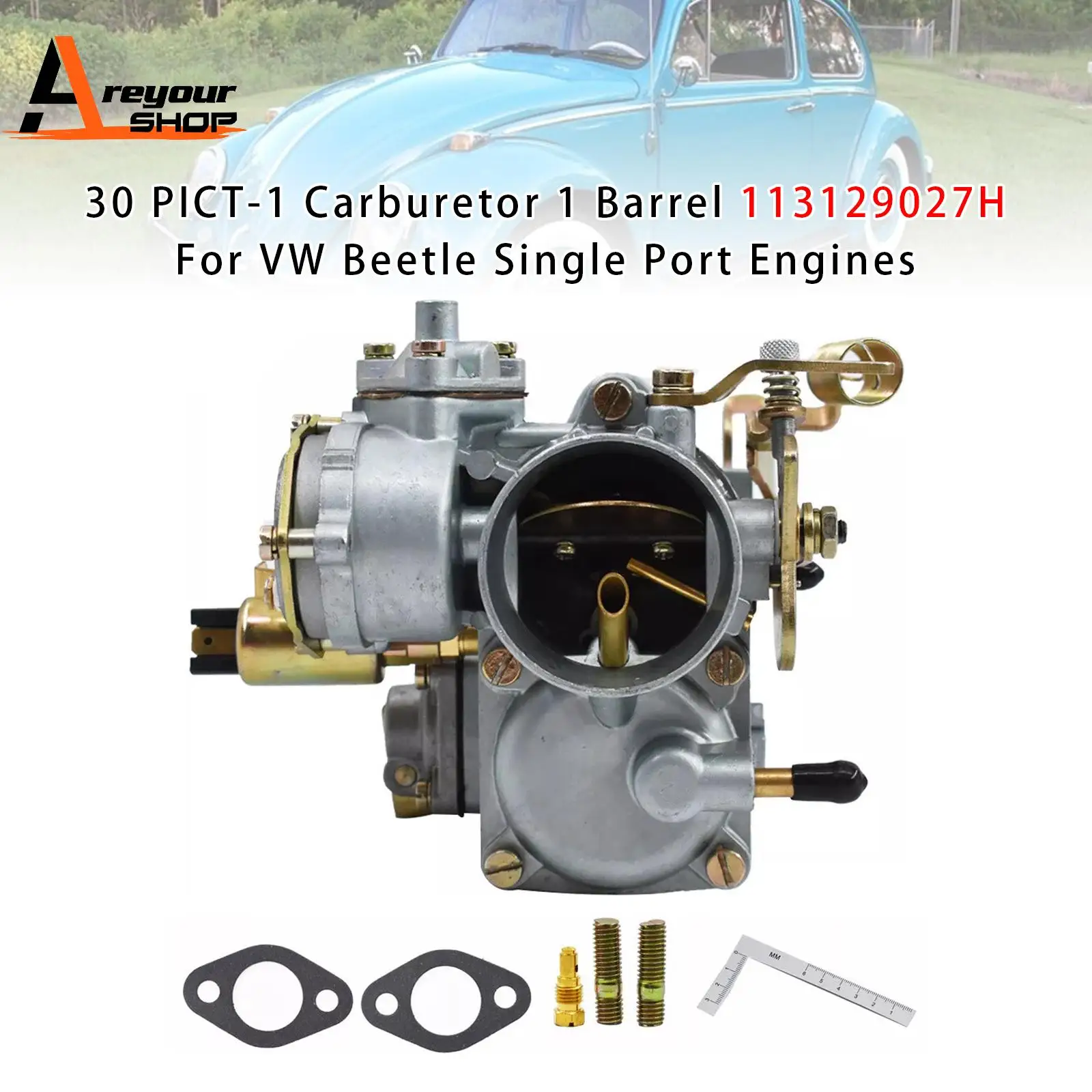 

30 PICT-1 Carburetor 1 Barrel 113129027H for VW Beetle Single Port Engines