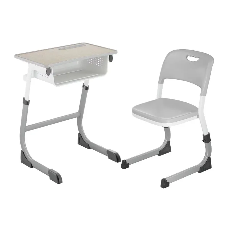 Single student desk and chair height adjustable desk and modern design  classroom desk and chair for study