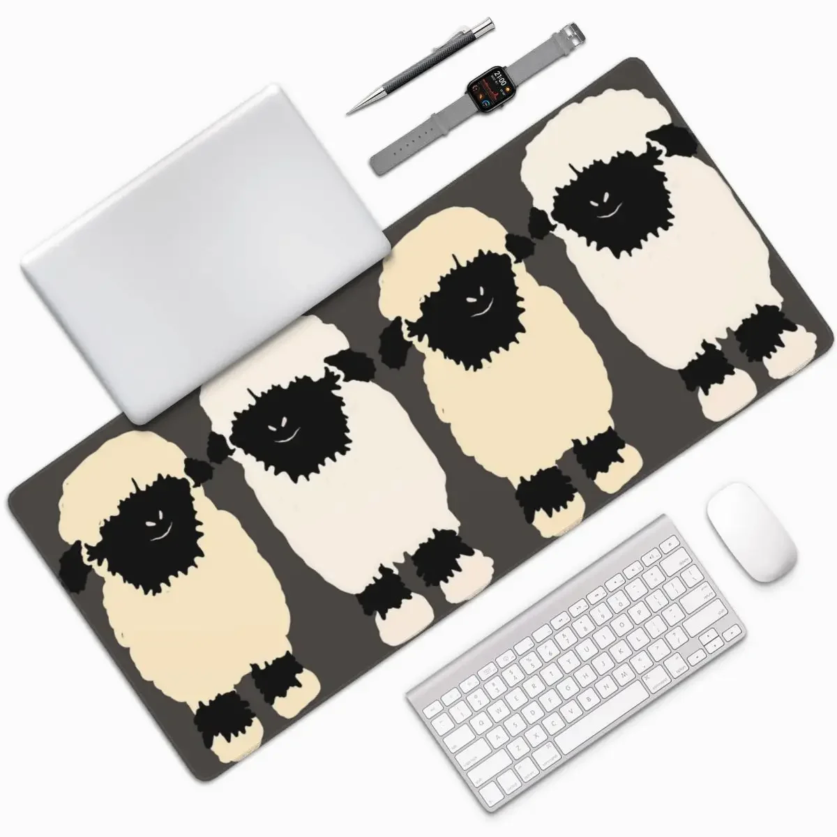 

Valais Black Nose Sheep Friends Large Mouse Pad Computer Keyboard Mouse Mat Gaming PC Laptop Desk Mat Accessories Table Mats