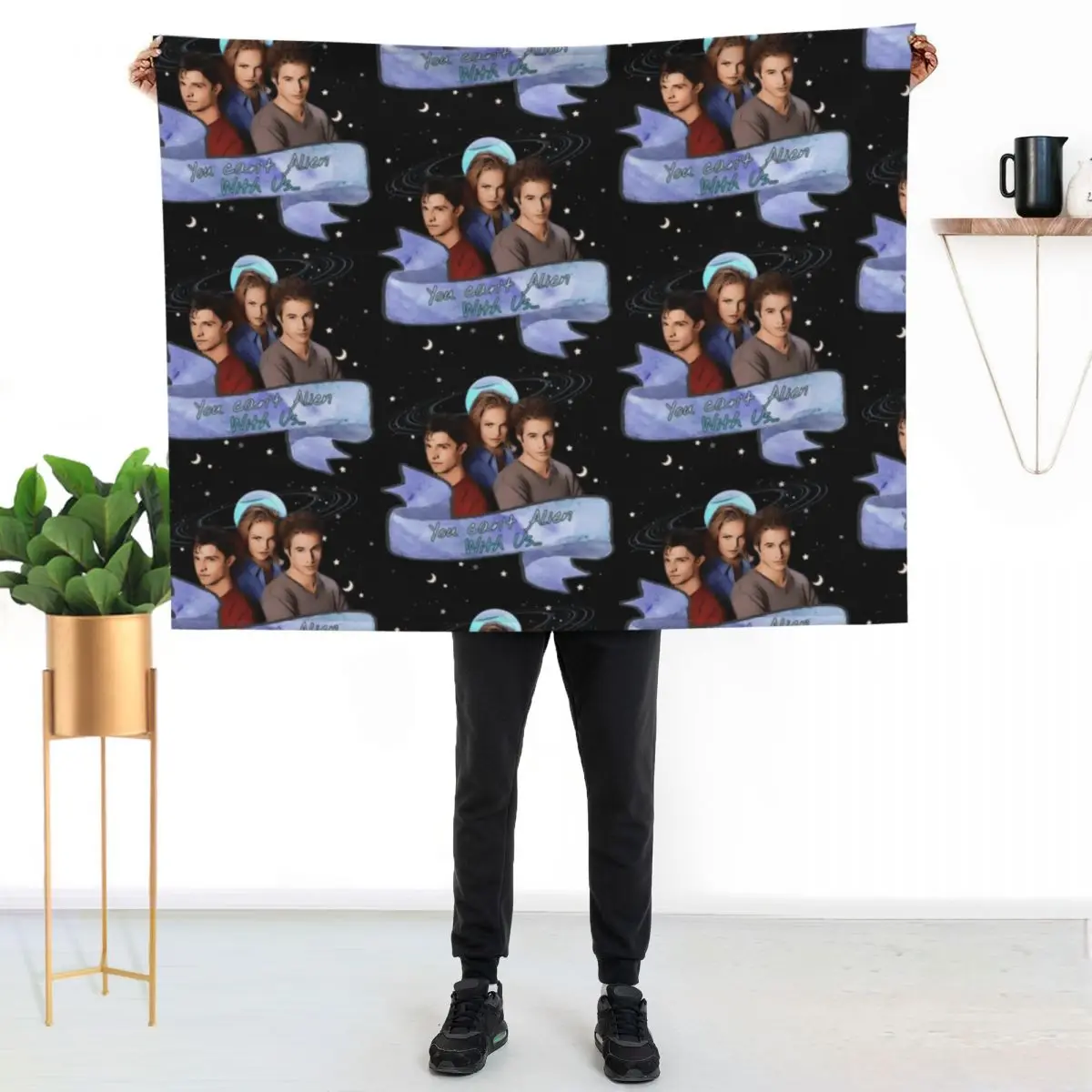 

Roswell tv show you can't Alien with us Throw Blanket Luxurious Soft Blanket Holiday Gift for Family