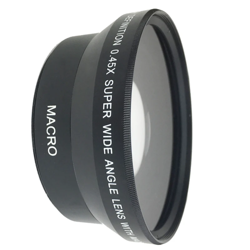 Camera Filters 62mm 0.45X Wide Angle Lens With Macro Converter 0.45X Adapter Resolution Deluxe Digital Lenses for DSLR Camera