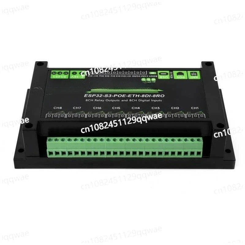 

Промышленный 8-канальный релейный модуль Wi-Fi/Bluetooth с сетевыми портами ETH, RS485, RJ45, POE, ESP32-S3 для Интернета вещей