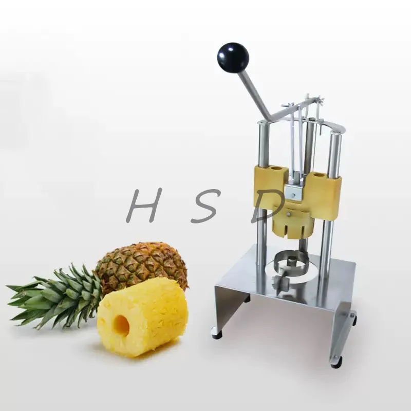 Manual Industrial Pineapple Peeler Corer Slicer Peeling Slicing Coring Machine