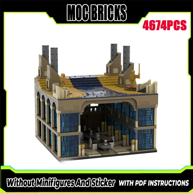 

Новые строительные блоки Planet Moc, архитектурные модели, храмовые архивы, модульные строительные блоки, подарки, детские игрушки, набор для сборки своими руками