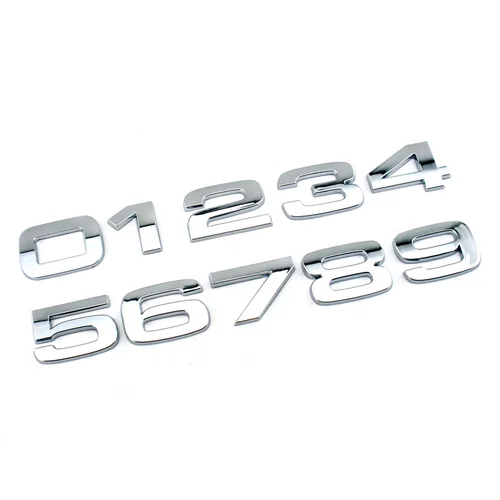 Imagen 2 del producto DIY 32mm de alto números de letras 3d logotipos de coches famosos con nombres emblemas de vehículos calcomanías cromadas para coches RANGE ROVER OVERFINCH KAHN