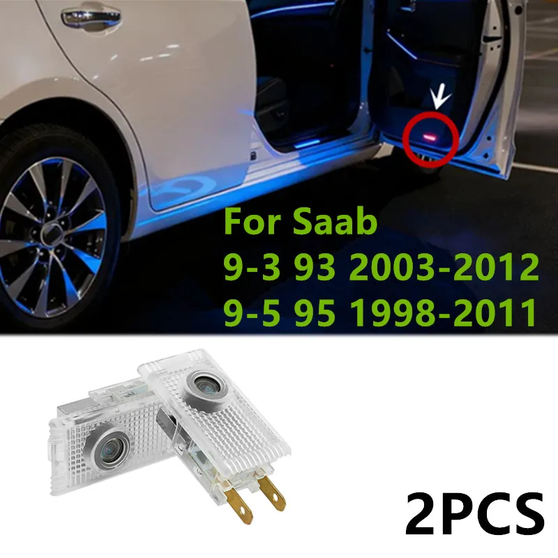 

2PCS LED Car Door Welcome Lights Logo Projector Ghost Shadow Lamp Accessories For Saab 9-3 93 2003-2012 Saab 9-5 95 1998-2011