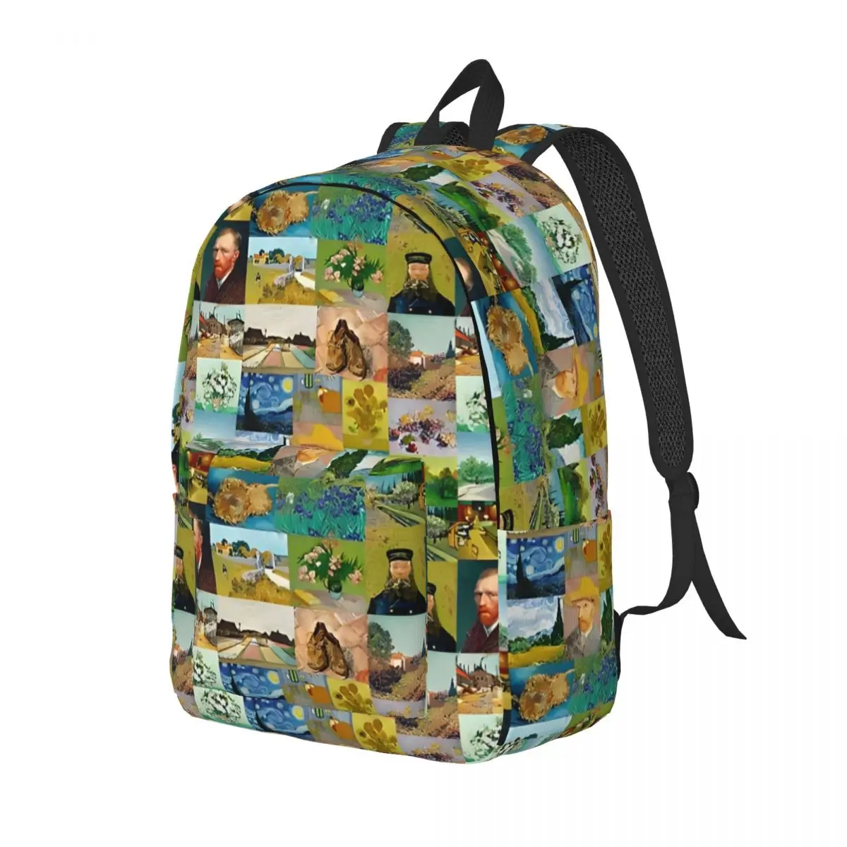 Van Gogh Art Oil Paintings Backpack Men Women Teenage Student Business Daypack Sunflowers Starry Night Laptop Canvas Bags Sports