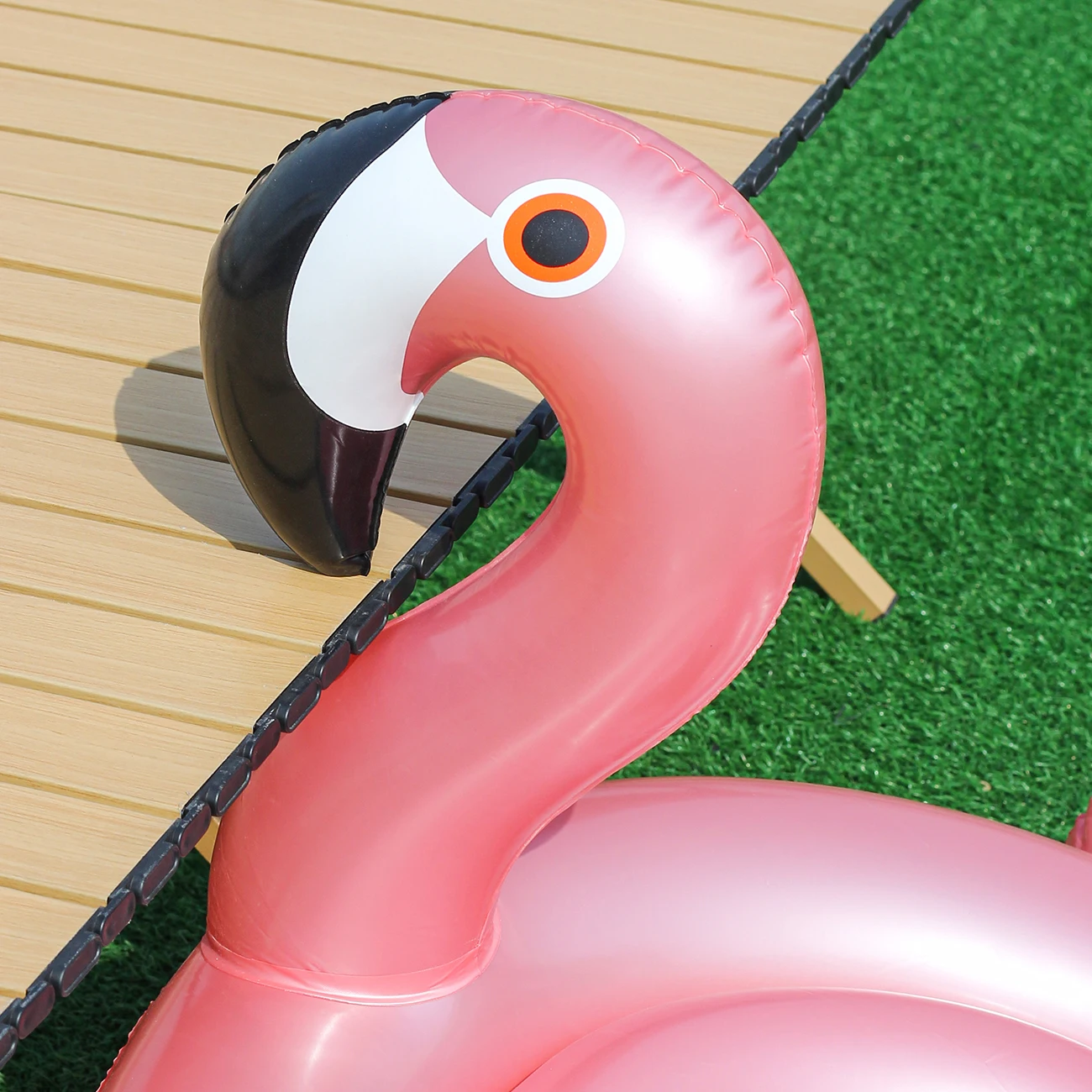 1pc Rose Gold Flamingo Papegaai Zwembad Drijft Zomer Zwemring, Strand en Zwembad Zwemhulp, Waterveiligheid Gea Strandspeelgoed voor Zwembadfeest