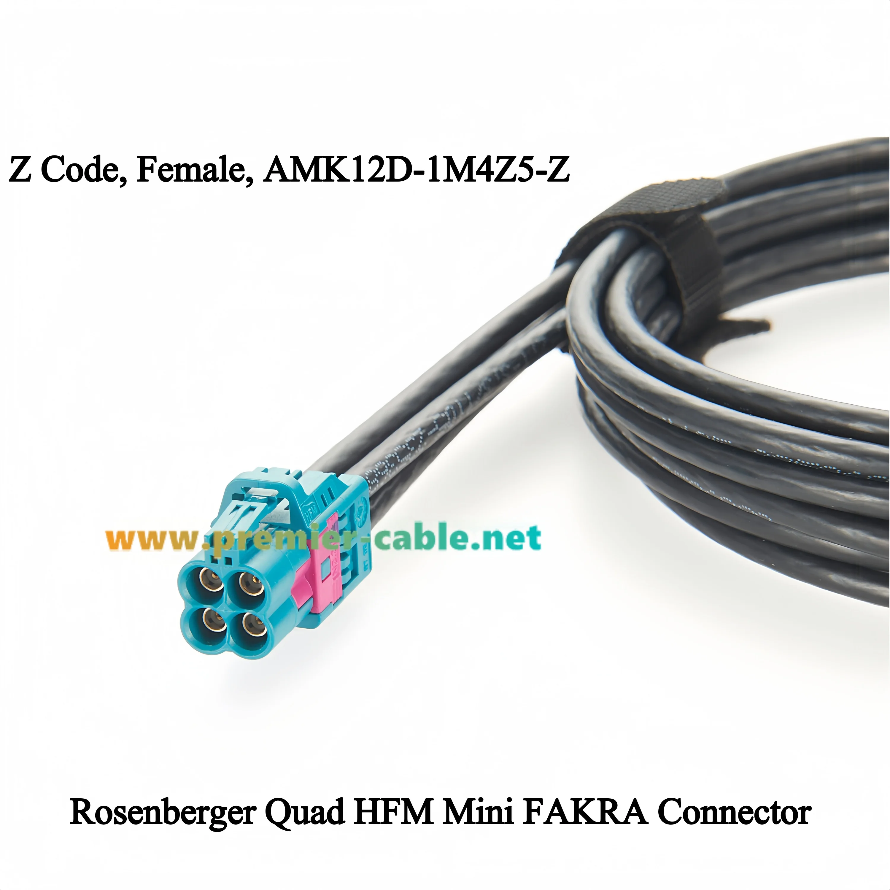 Quad HFM Mini FAKRA Kabel für GMSL-Kameras, ZED X Kameras, Rosenberger Mini FAKRA 4-in-1 AMK12D-1M4Z5-Z zu FAKRA 59Z113-000-Z – Detail 3