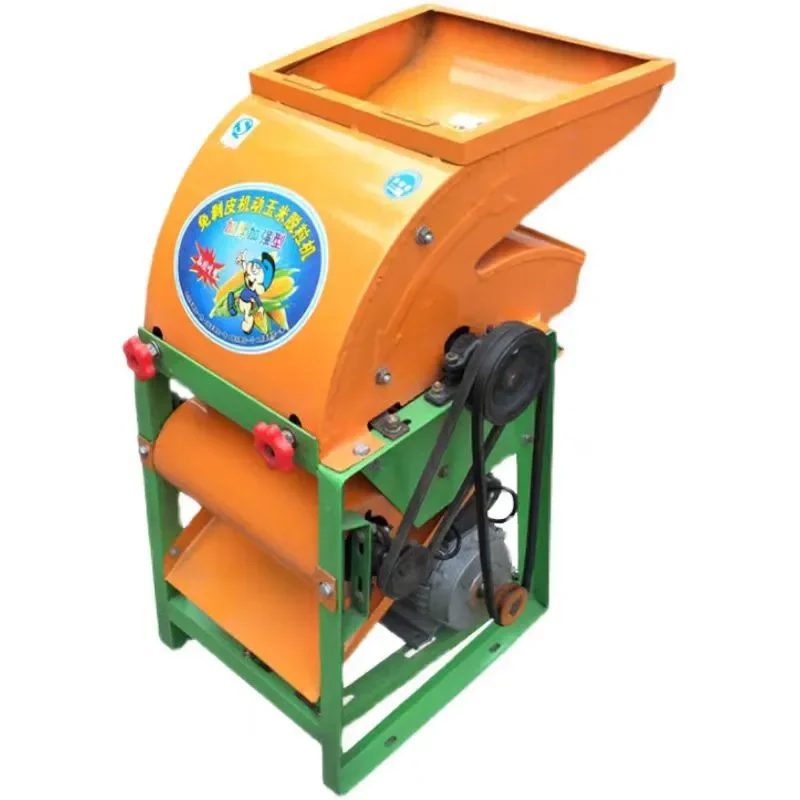 Free Peeling Corn Threshing Machine for Household Use Automatic Two-Phase 220V Grain Peeling and Threshing Machine